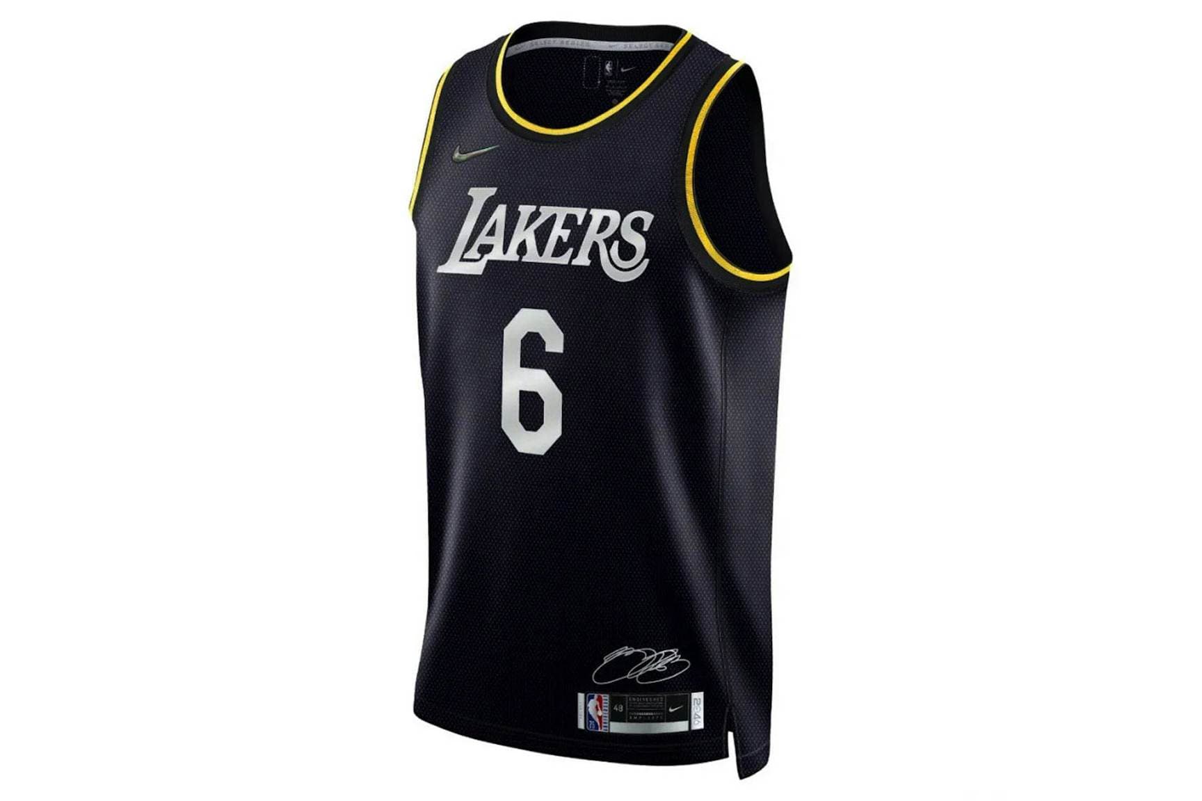 Nike NBA Los Angeles Lakers LeBron James 6 MVP 75TH Anniversary Select Series Swingman Jersey