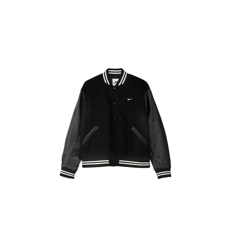 Nike Authentics Varsity Wool Destroyer Chaqueta Bomber de Piel