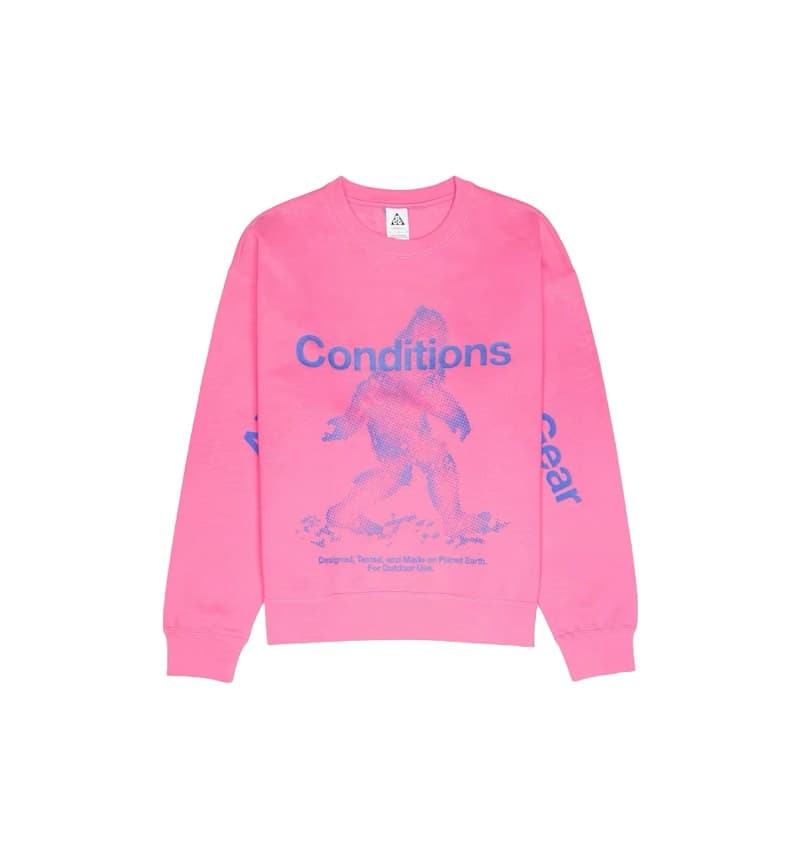 Nike ACG Tuff Fleece Sudadera de Cuello Redondo de Tejido Therma-Fit Repel "Pinksicle"
