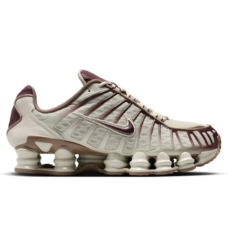 W Nike Shox TL "Light Bone / Burgundy Crush"