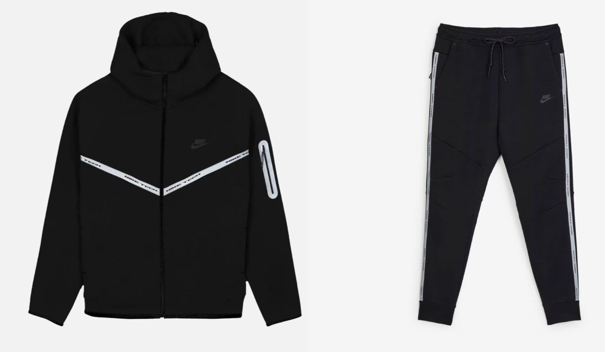 Nike Sportswear Tech Fleece Windrunner Reflective Conjunto de Chaqueta con Cremallera Completa y Pantalón