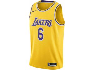 Nike NBA Los Angeles Lakers LeBron James 6 Swingman Jersey