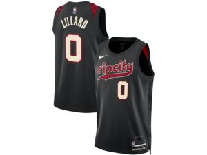 Nike NBA Portland Trail Blazers Damian Lillard 0 City Edition Swingman Jersey