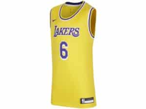 Nike NBA Los Angeles Lakers LeBron James 6 Swingman Jersey Para Niño