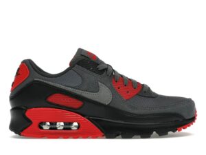 Nike Air Max 90 "Smoke Grey / Fire Red"