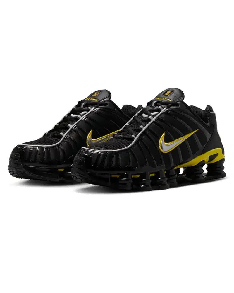 Nike Shox TL "Metallic Silver / Dynamic Yellow" - Imagen 2