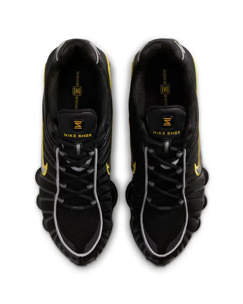 Nike Shox TL "Metallic Silver / Dynamic Yellow" - Imagen 4